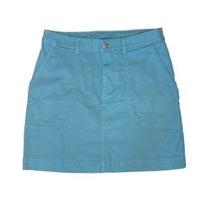 Patagonia Womens Stand Up Skirt Tasmanian Teal Size 8 Organic Cotton Like New
